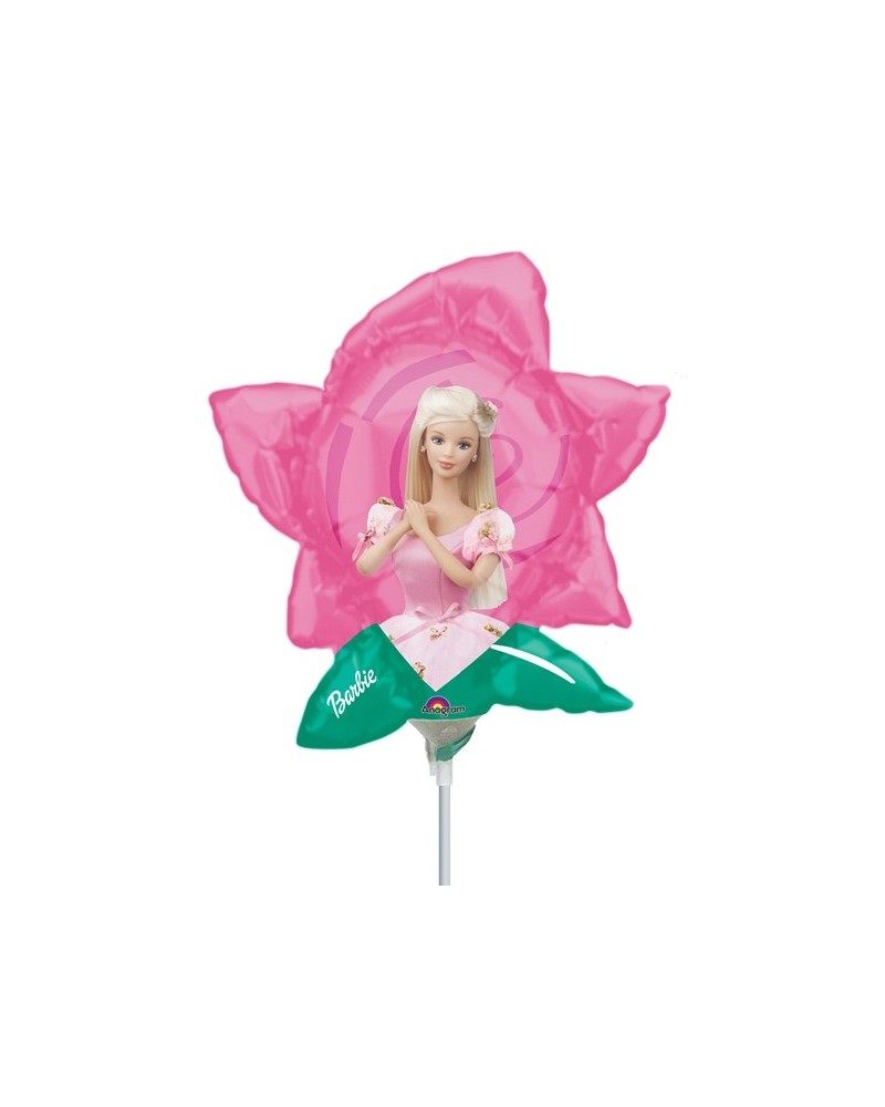° Barbie fleur ballons mini mylar air vendu non gonflé avec tige