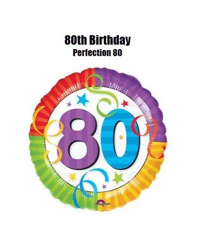 8o ans rond mylar 45 cm à plat