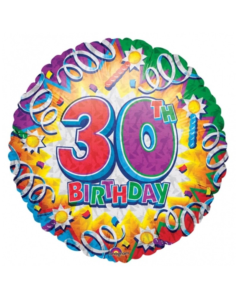 30 Birthday explosion ballon foil 45cm
