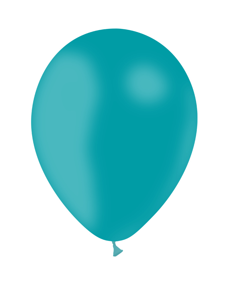 100 ballons bleu turquoise standard 28 cm