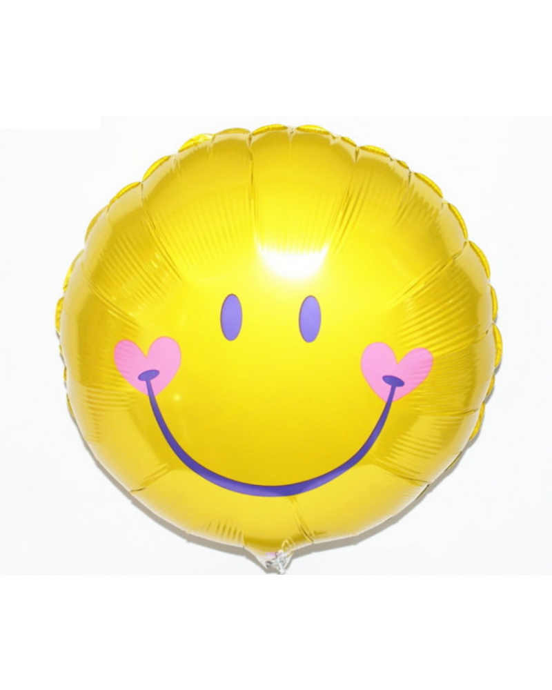 smyle jaune Ballon métal 45 cm