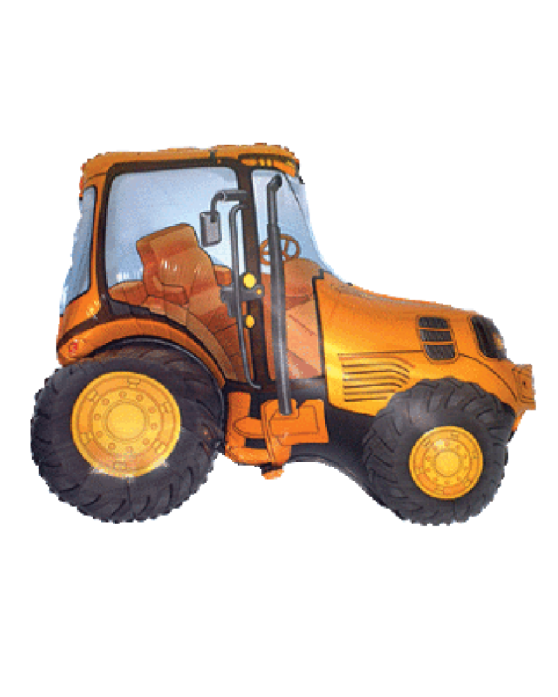 Tracteur Jaune forme 73*95cm