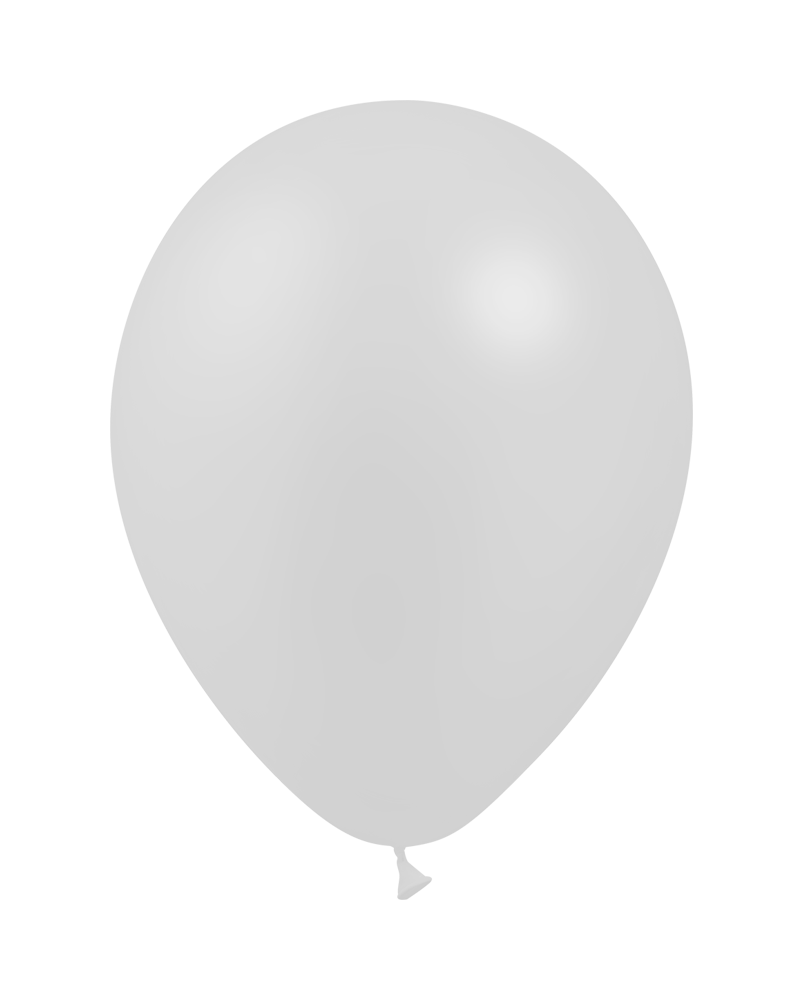 100 ballons argent métal 26 cm