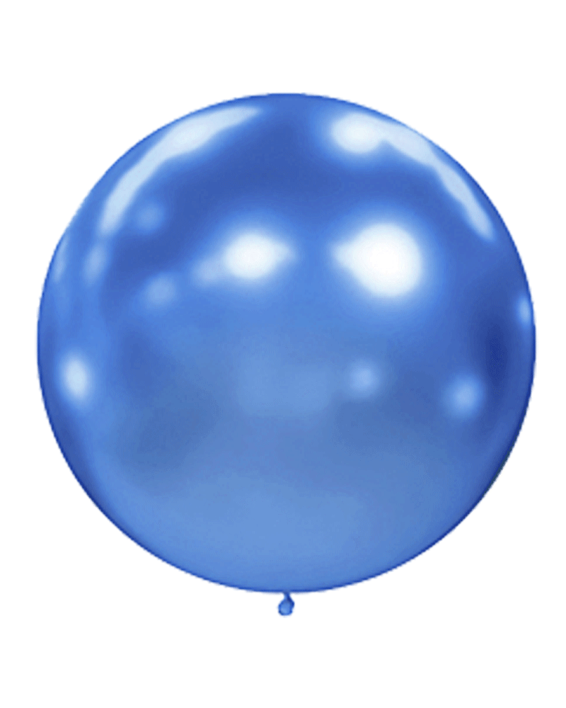 1 ballon effet miroir bleu 40 cm