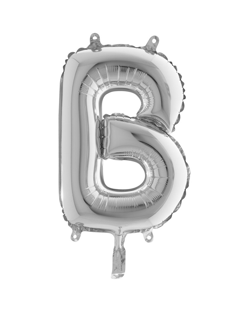 B lettre 35 cm mylar argent