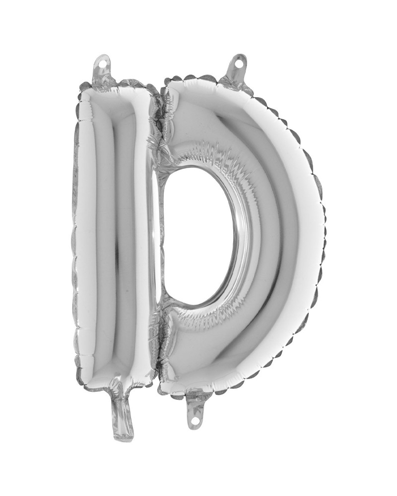 D lettre 35 cm mylar argent