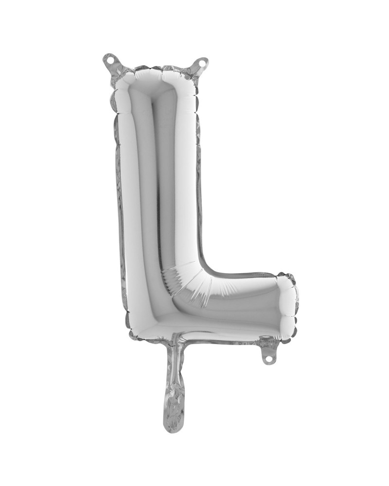 L lettre 35 cm mylar argent