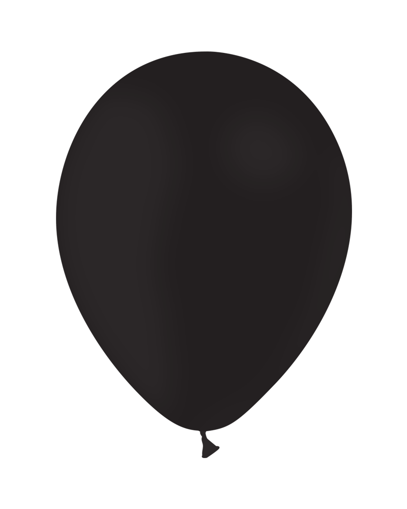 12 Ballons Noir Standard 25 cm