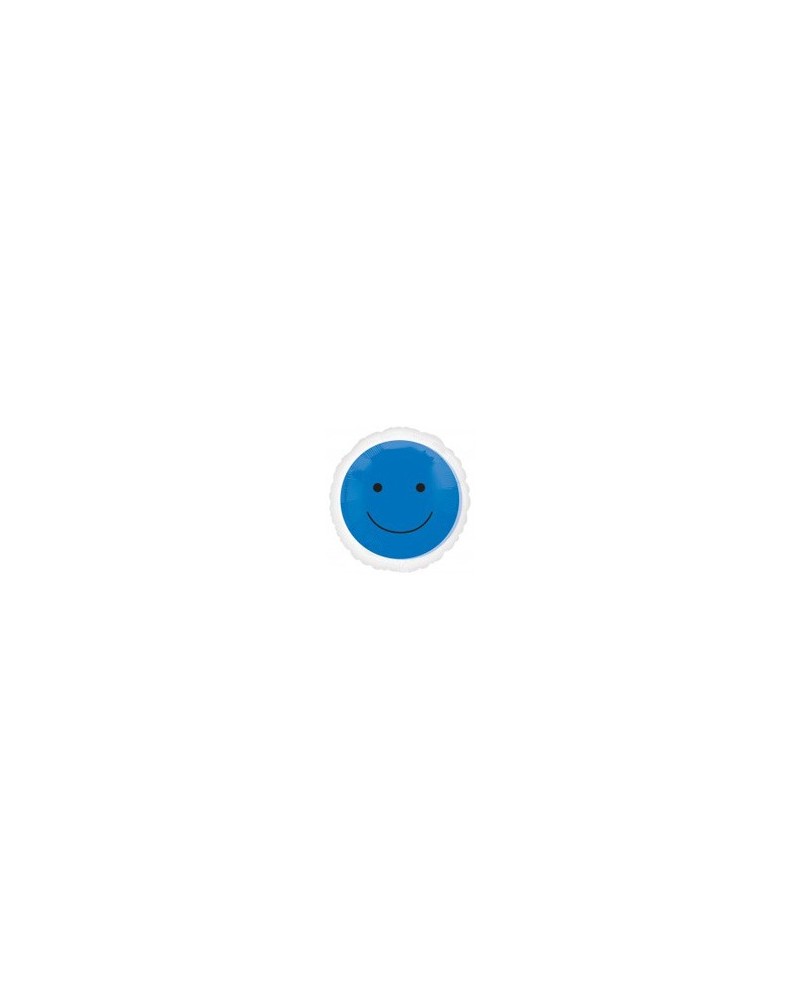 smile bleu ballon mylar 45 cm à plat
