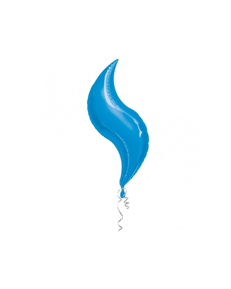 curve bleu ballon mylar