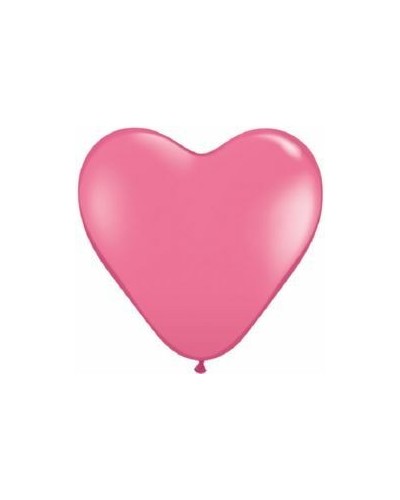 Coeur qualatex 37 cm rose en poche de 5