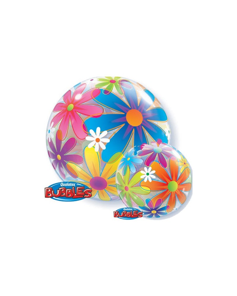 bubble ballon funky flowers 56cm