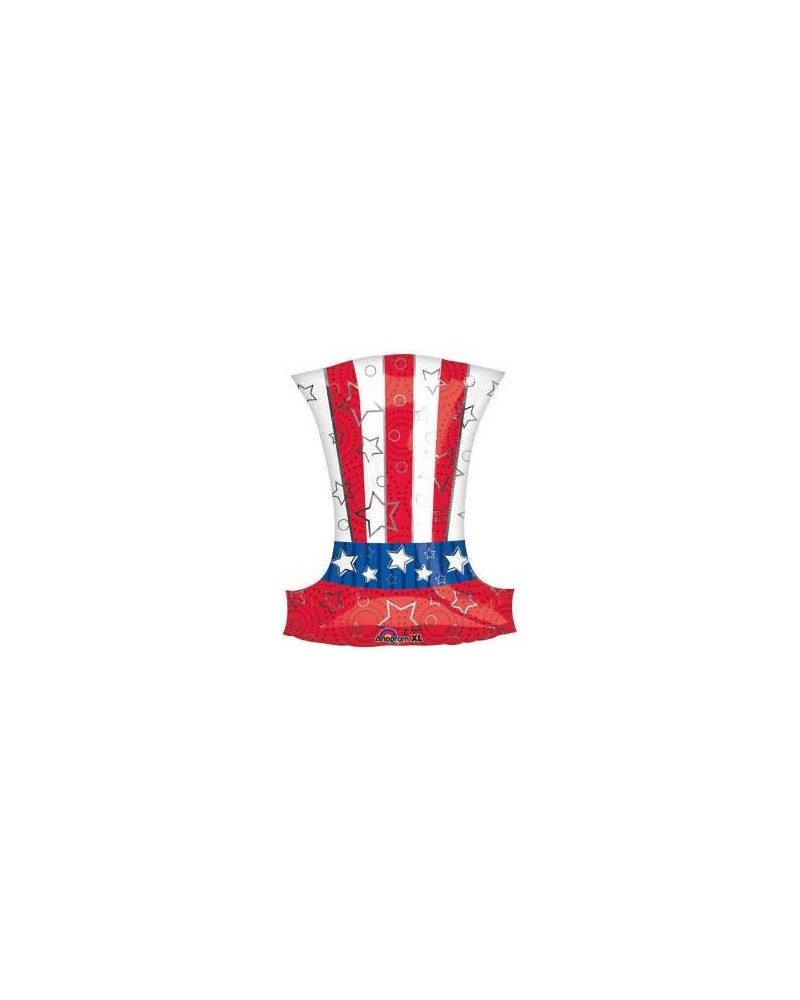 Chapeau Oncle Sam ballon forme mylar 45 cm diamètre à plat