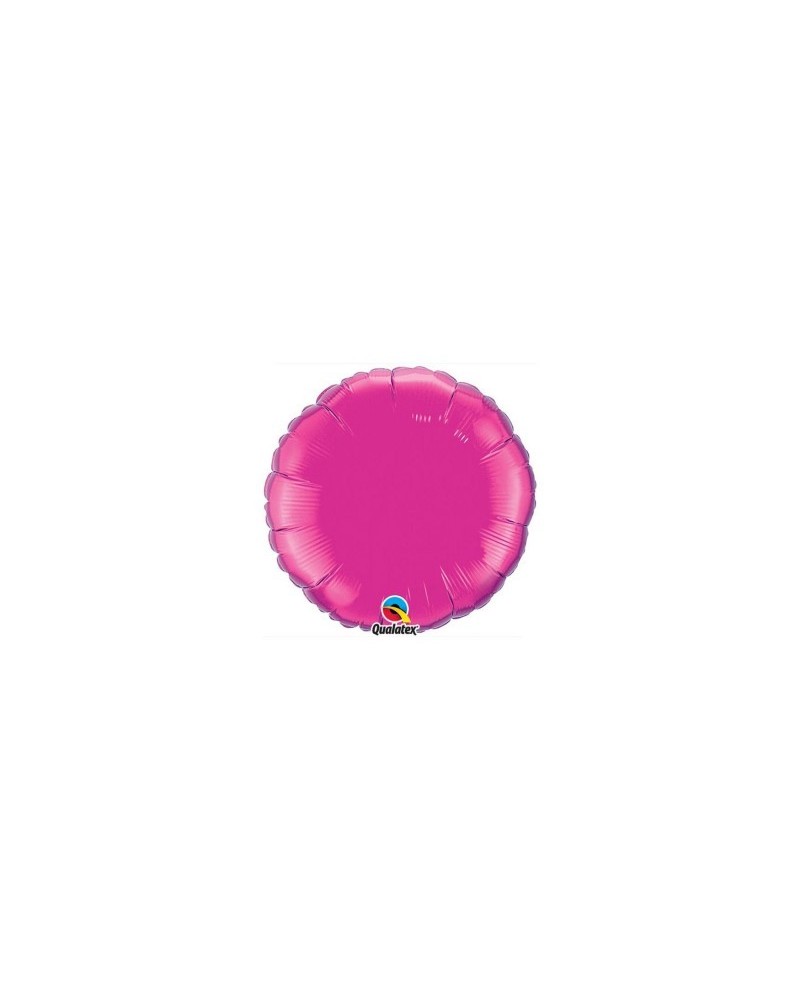 mylar rond fushia magenta 23 cm de diamètre