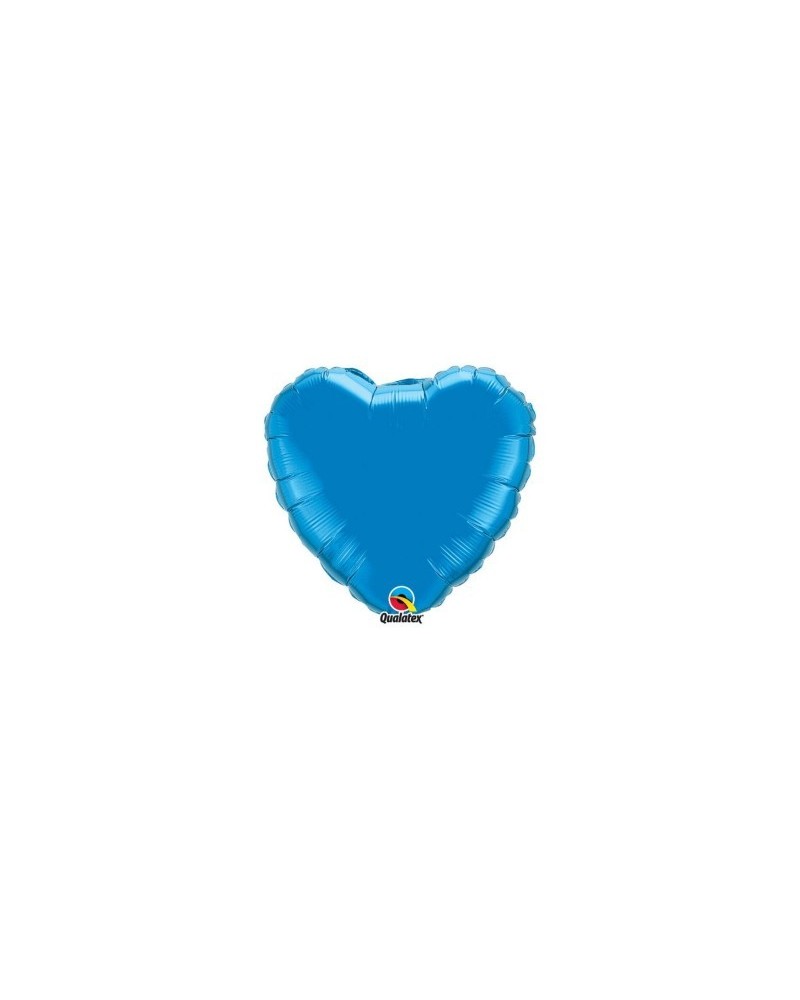 ballon mylar coeur bleu  23 cm non gonflé