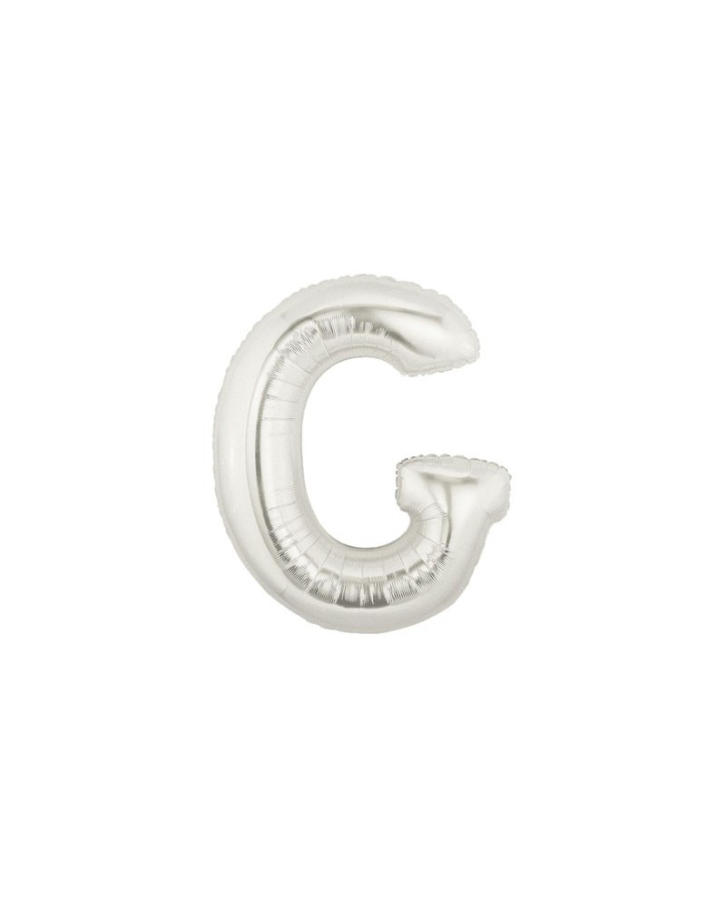 G ARGENT  LETTRE BALLONS MYLAR 86 CM 