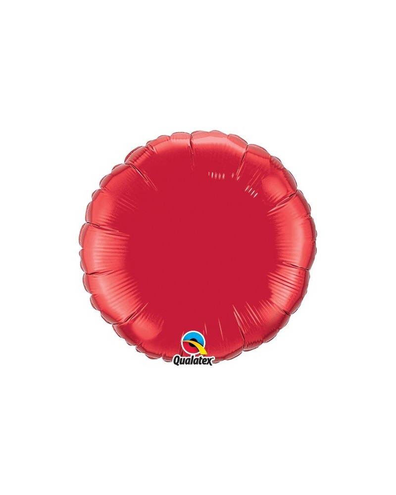 rouge ballon mylar rond 90 cm de diamètre vendu non gonflé