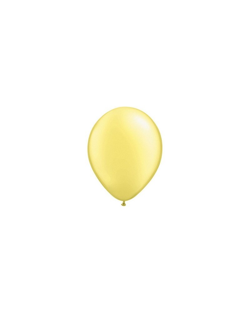 qualatex  citron (pearl lemon chiffon) 28 cm de diamètre en poche de 25