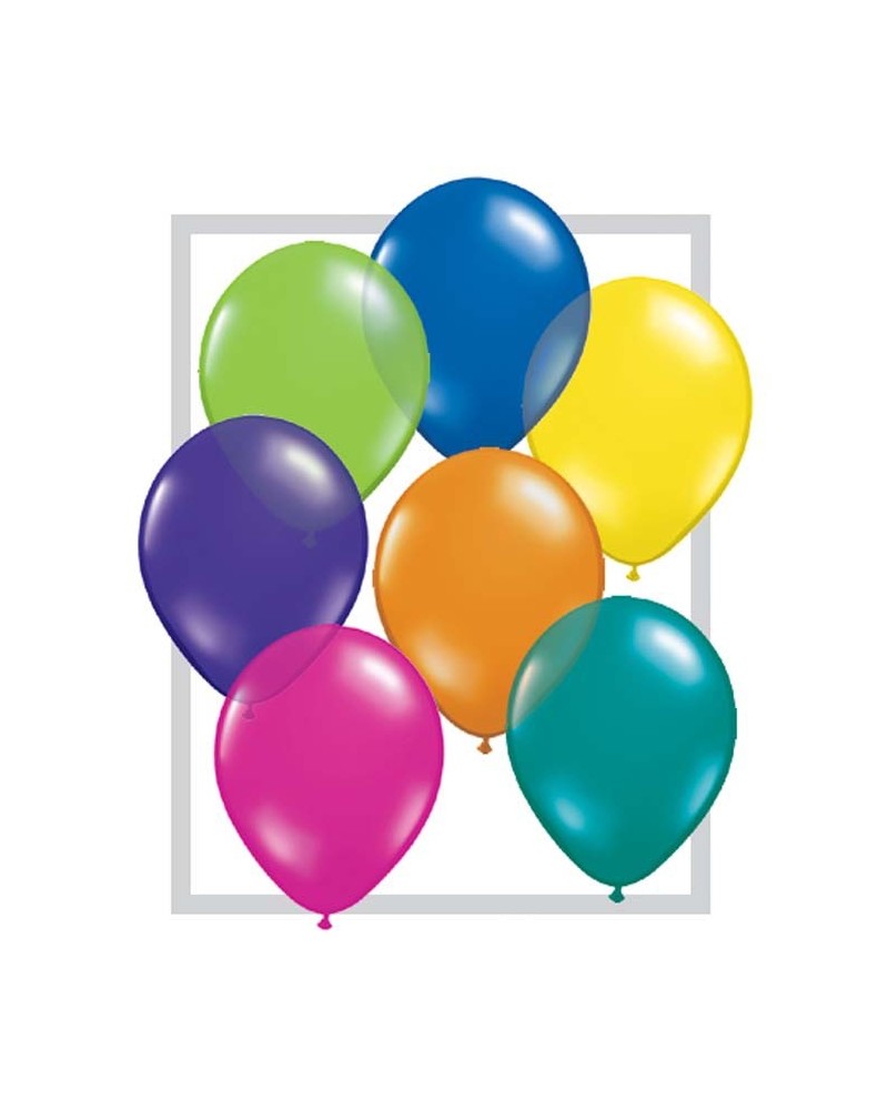 50 Ballons Fantasy Multicolore TRANSPARENT 40 cm
