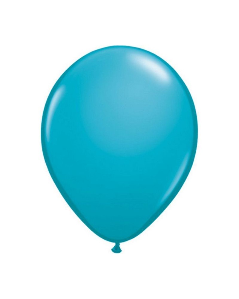 qualatex tropical teal (turquoise bleu) 28 cm de diamètre en poche de 100