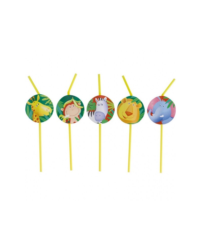 8 Pailles jungle