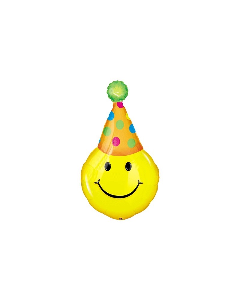 Clown smile mini ballon mylar air vendu non gonflé avec tige